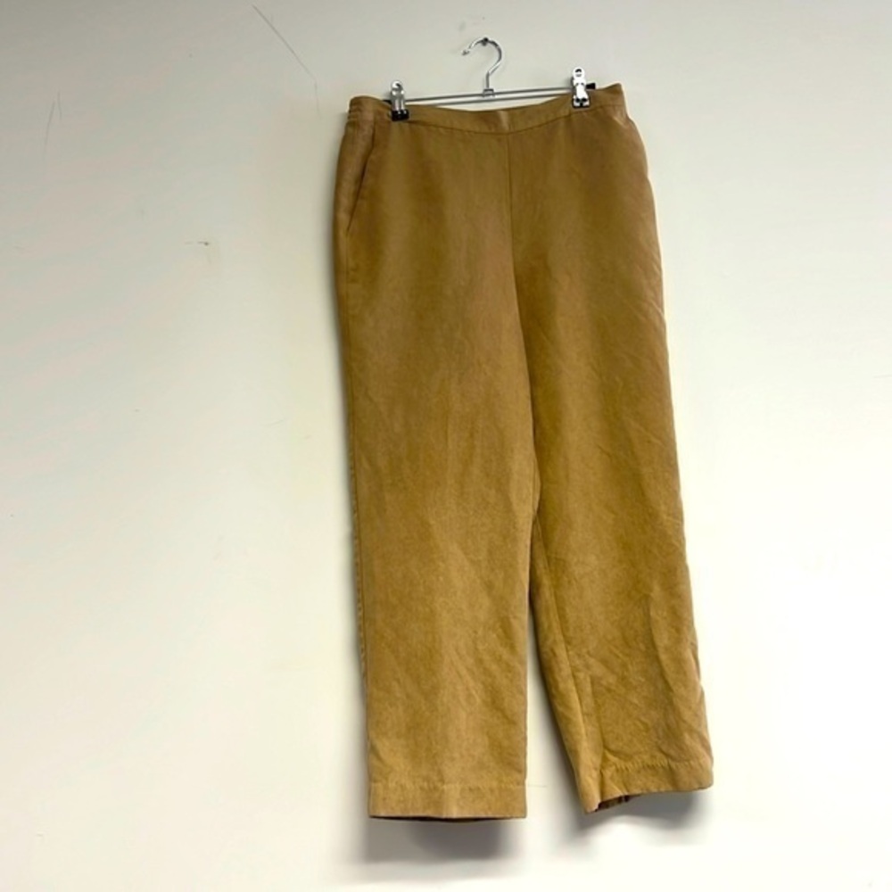 Alfred Dunner size 12 dress work pants suede ish feel